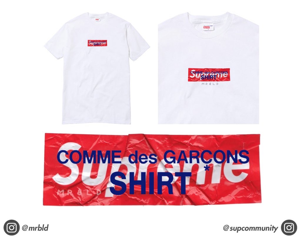 Supreme × COMME des GARCONS SHIRT 2017SS コラボアイテムが2017年4月 