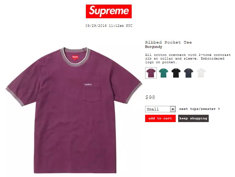 Supreme Online Storeで10/1（土）に発売予定のアイテム画像【智