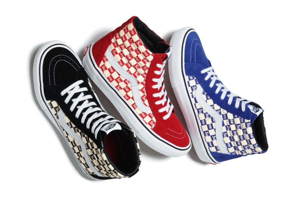 red checkered supreme vans