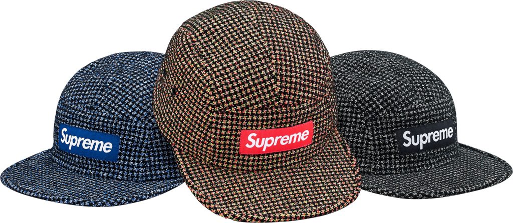 supreme-2017aw-fall-winter-boucle-houndstooth-camp-cap