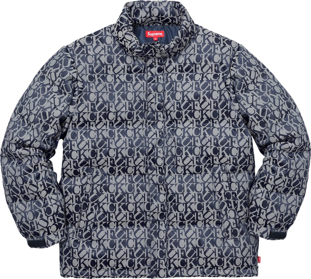 supreme-2017aw-fall-winter-fuck-jacquard-puffy-jacket