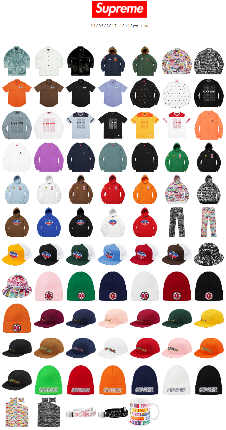 Supreme 公式通販サイトで9月16日 Week4に発売予定のアイテム画像 ...