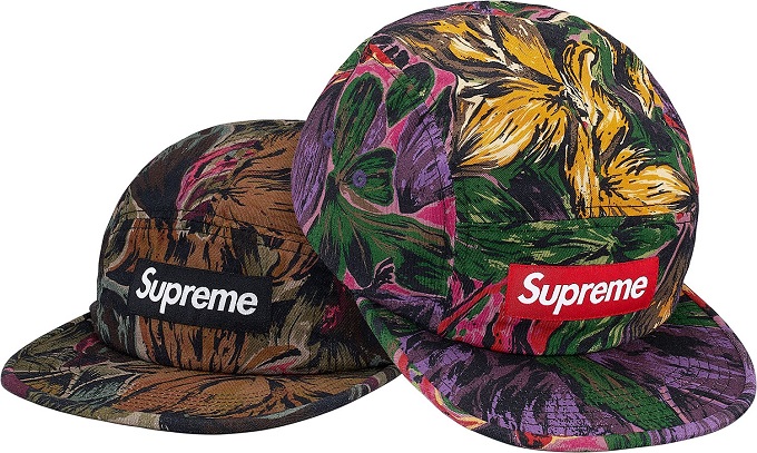 supreme-2017aw-fall-winter-painted-floral-camp-cap