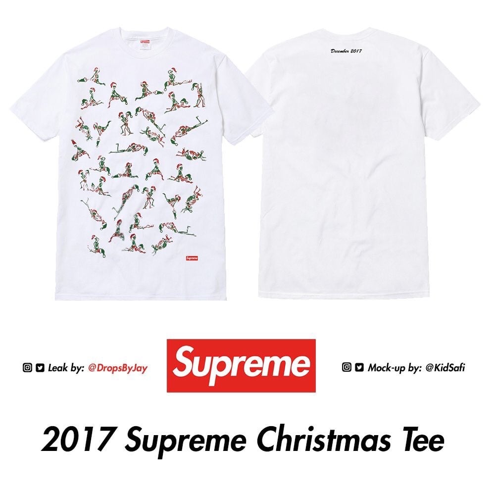 Supreme 2017AW Xmas / Christmas Tシャツがリーク【12月中に発売予定 
