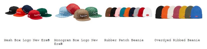 supreme-18ss-spring-summer-hats
