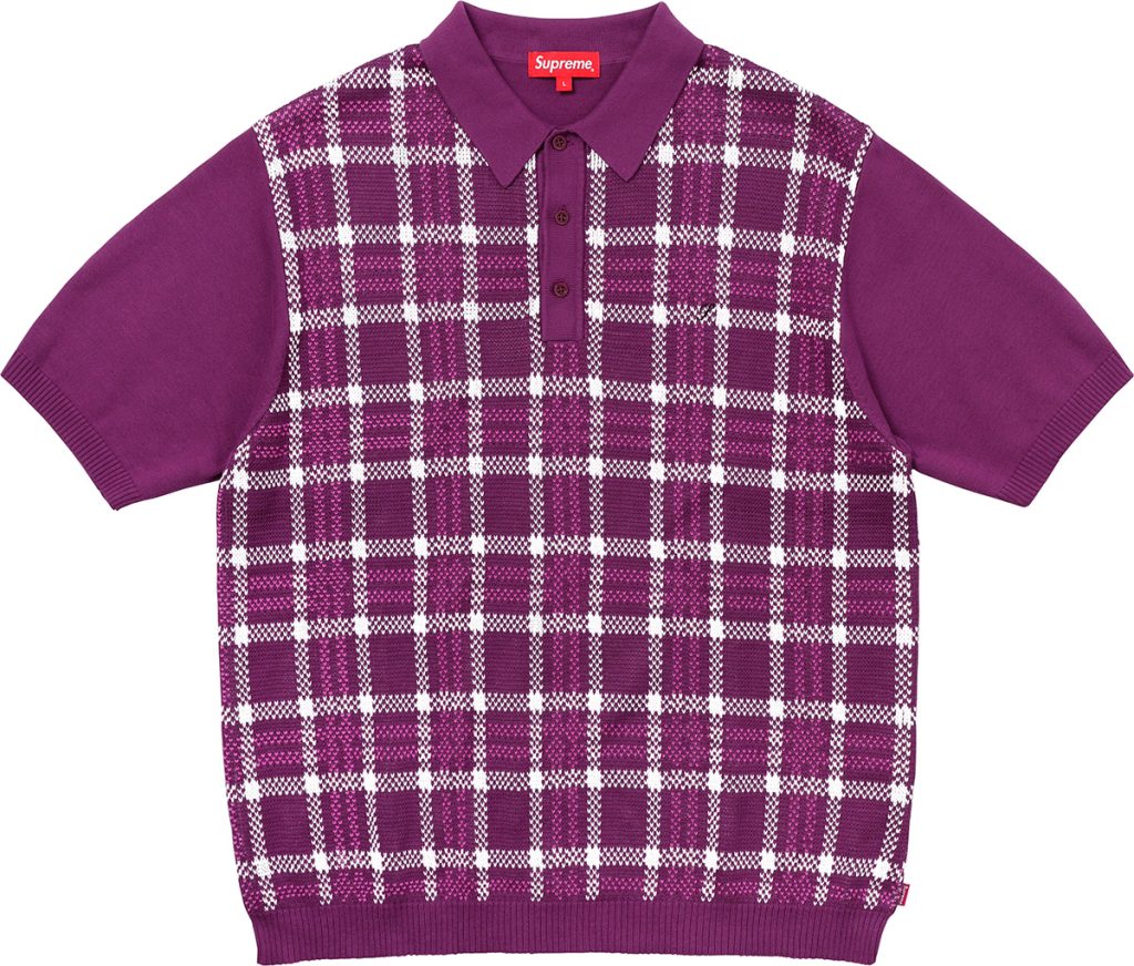 supreme-18ss-spring-summer-plaid-knit-polo