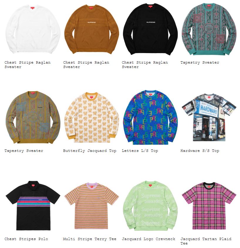 supreme-18ss-spring-summer-tops-sweaters
