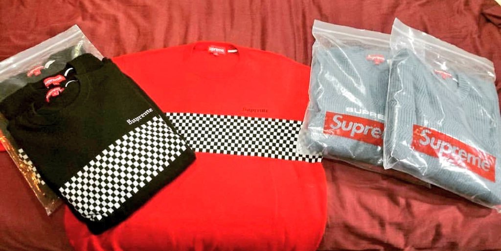 supreme-18ss-spring-summer-checkered-panel-crewneck-sweatshirt