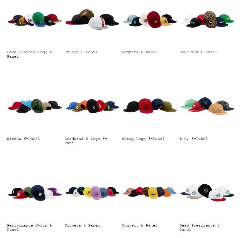 supreme-18aw-fall-winter-collection-caps