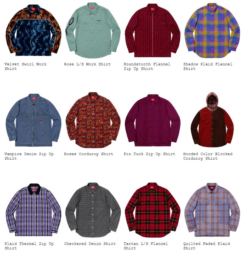 supreme-18aw-fall-winter-collection-shirts