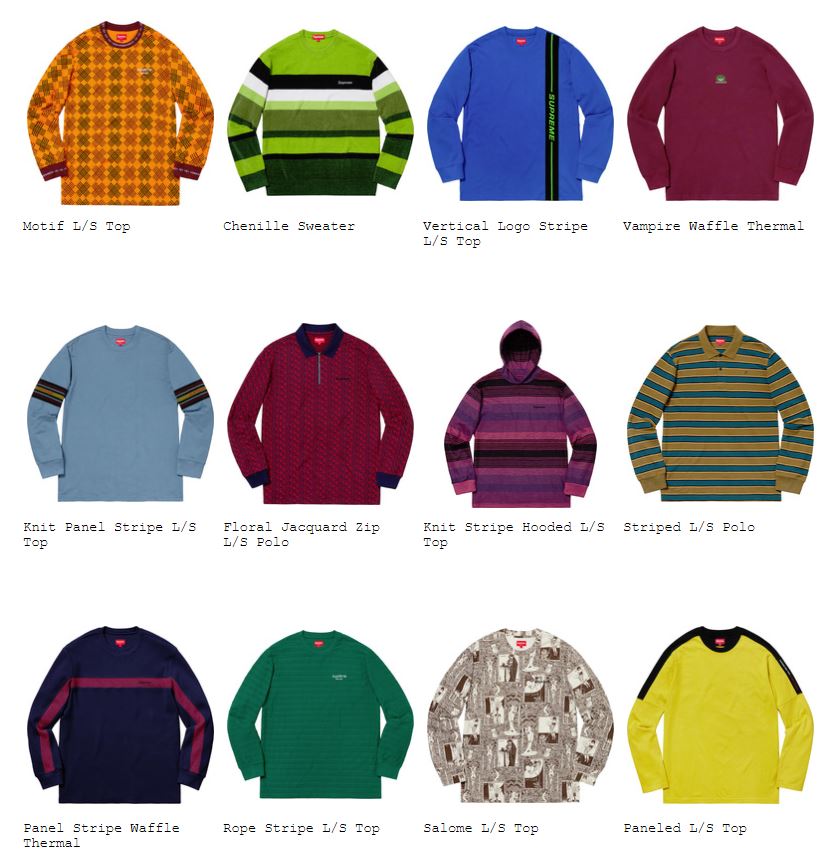 supreme-18aw-fall-winter-collection-tops-sweaters