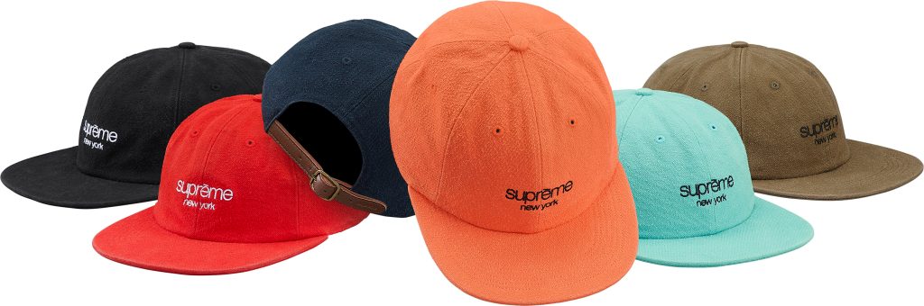 supreme-18aw-fall-winter-napped-canvas-classic-logo-6-panel
