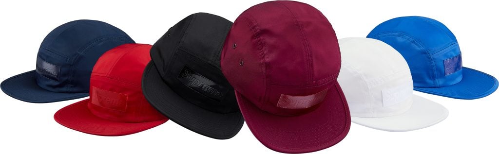 supreme-18aw-fall-winter-patent-leather-patch-camp-cap
