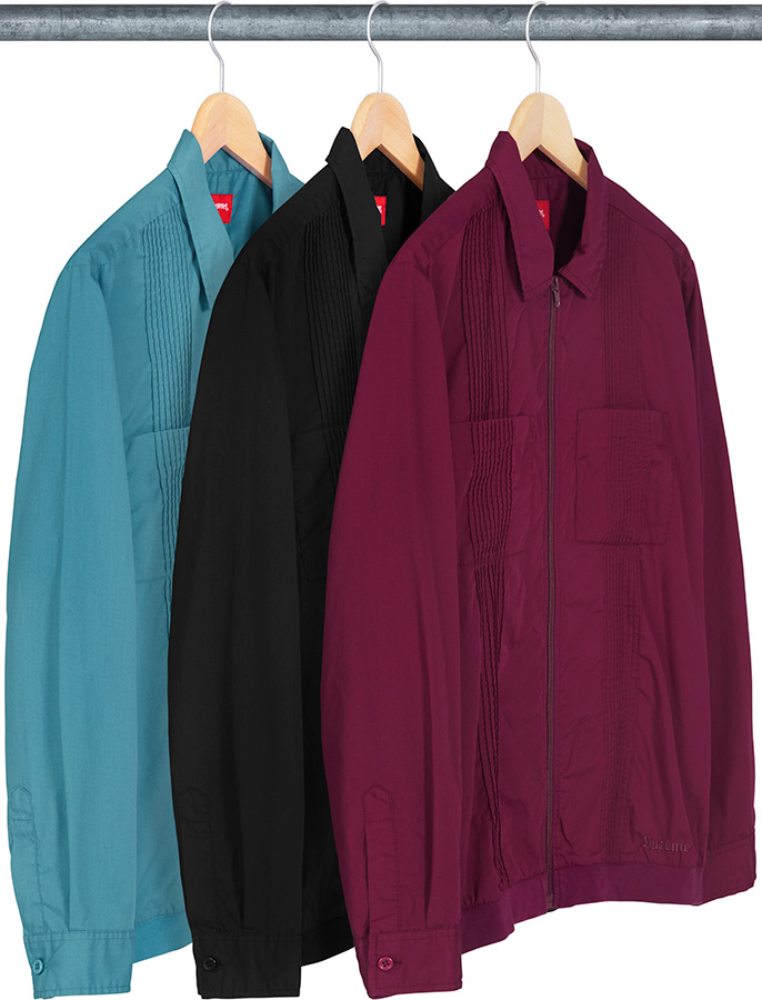 supreme-18aw-fall-winter-pin-tuck-zip-up-shirt