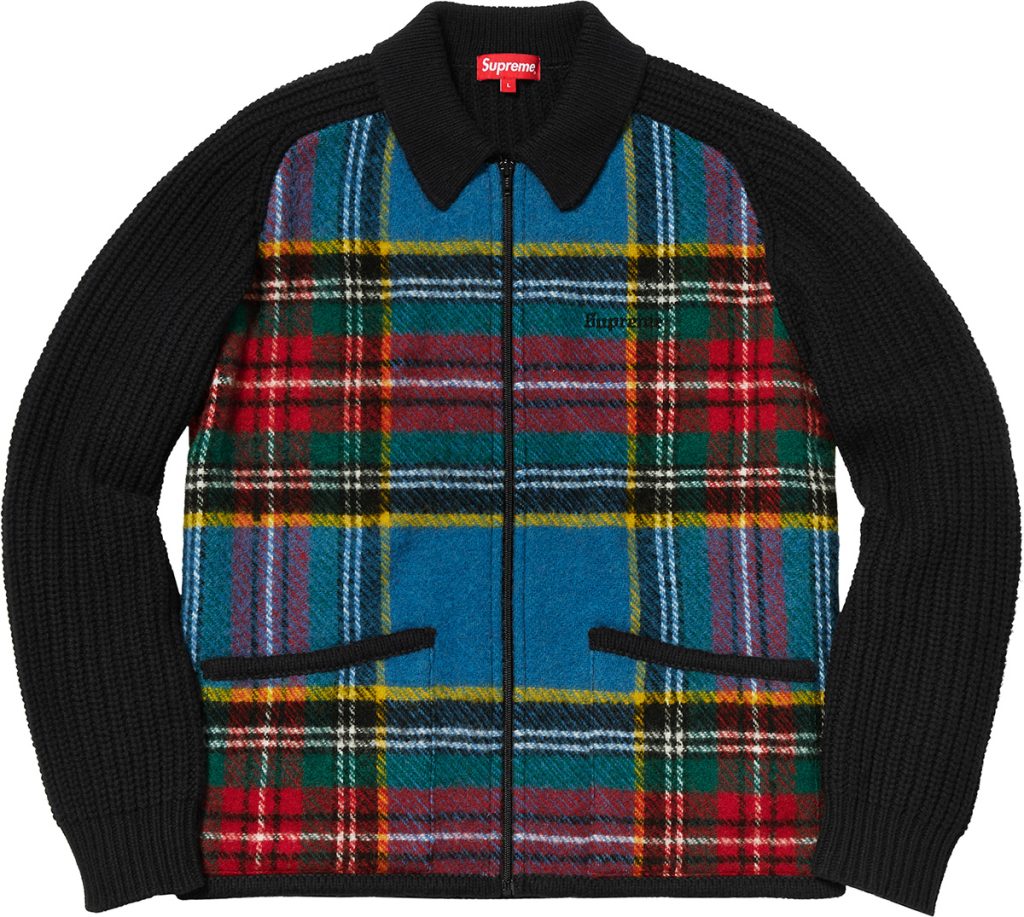 supreme-18aw-fall-winter-plaid-front-zip-sweater