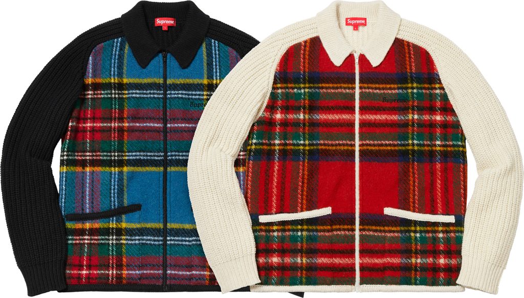 supreme-18aw-fall-winter-plaid-front-zip-sweater