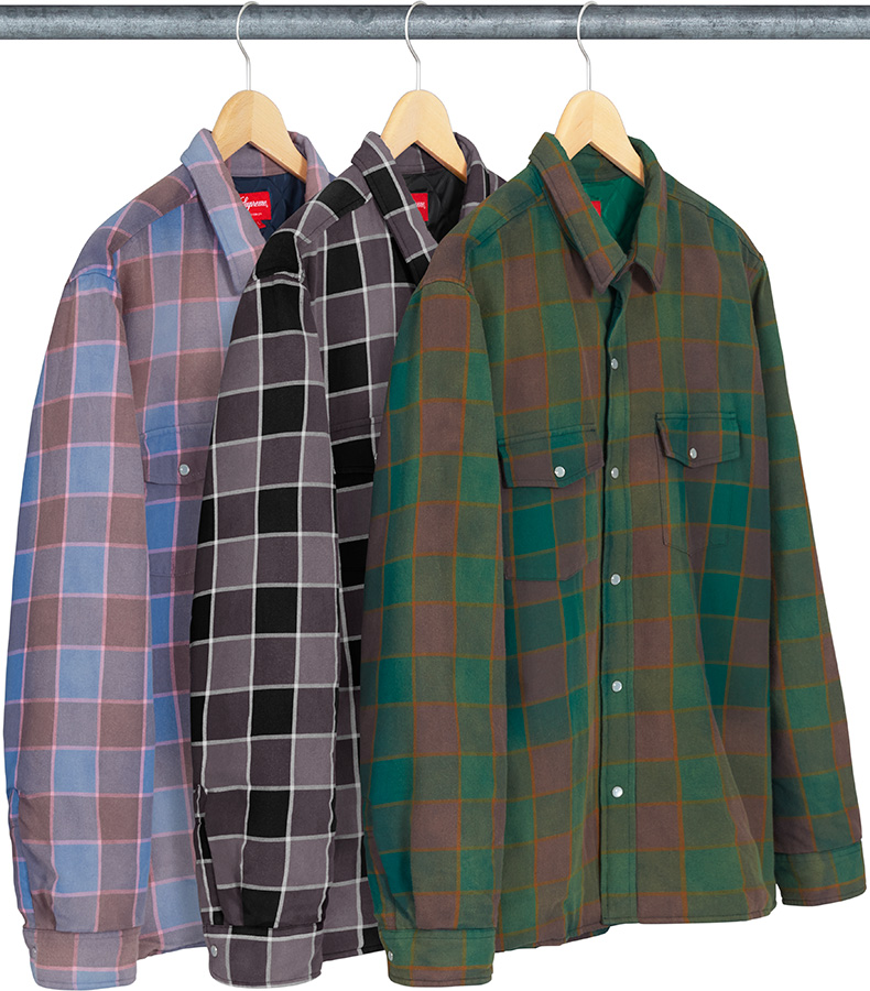 supreme-18aw-fall-winter-quilted-faded-plaid-shirt
