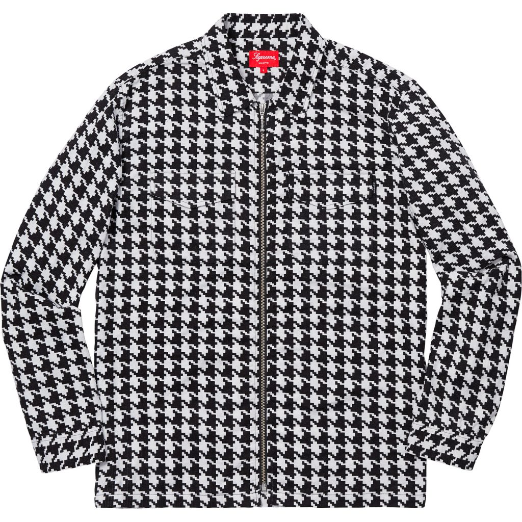 supreme-18aw-fall-winter-houndstooth-flannel-zip-up-shirt