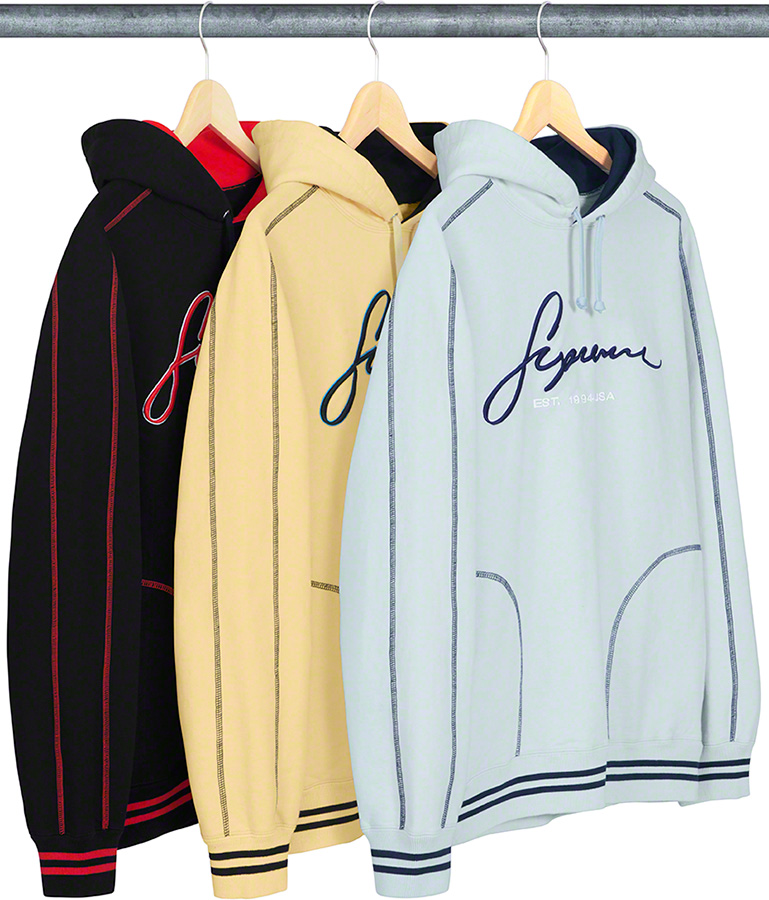 supreme-19ss-spring-summer-contrast-embroidered-hooded-sweatshirt
