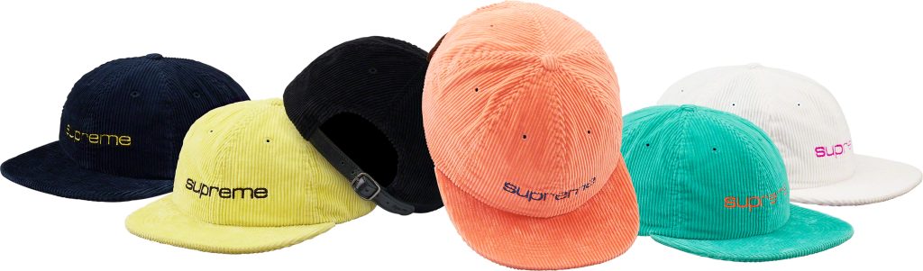 supreme-19ss-spring-summer-corduroy-compact-logo-6-panel