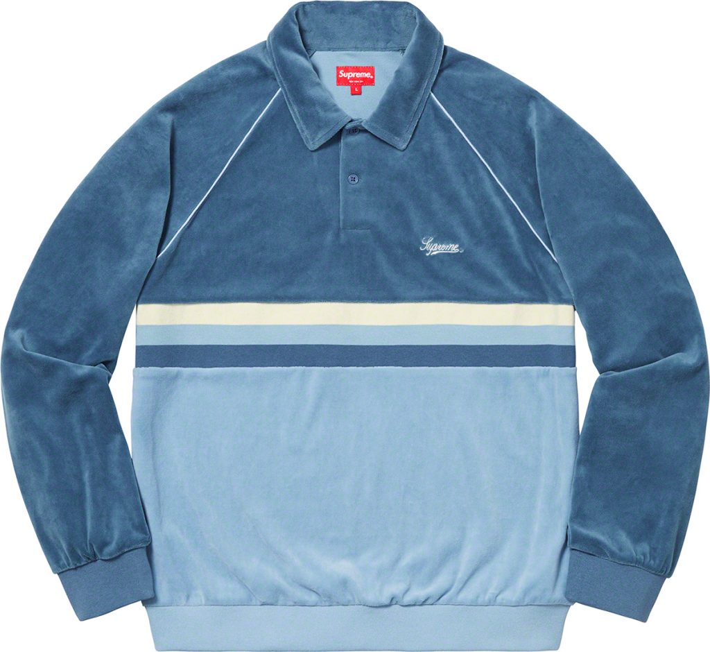 supreme-19ss-spring-summer-stripe-velour-raglan-l-s-polo