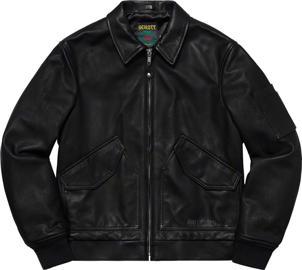 supreme-19ss-spring-summer-supreme-schott-leather-tanker-jacket