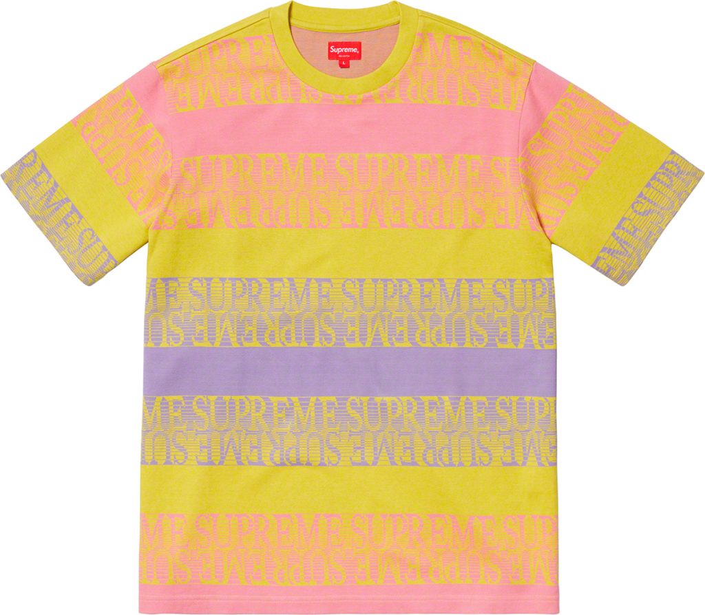 supreme-19ss-spring-summer-text-stripe-jacquard-s-s-top
