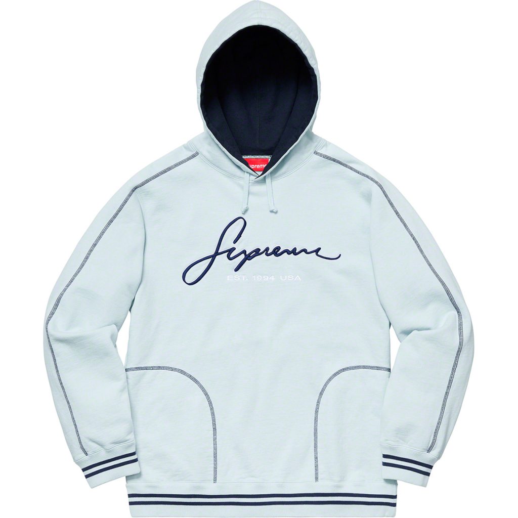 supreme-19ss-spring-summer-contrast-embroidered-hooded-sweatshirt