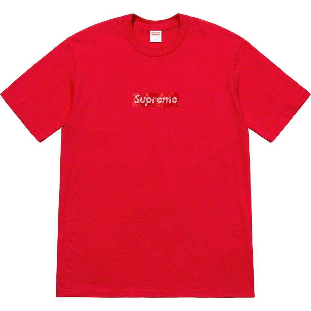 supreme-swarovski-box-logo-t-shirt-19ss-red