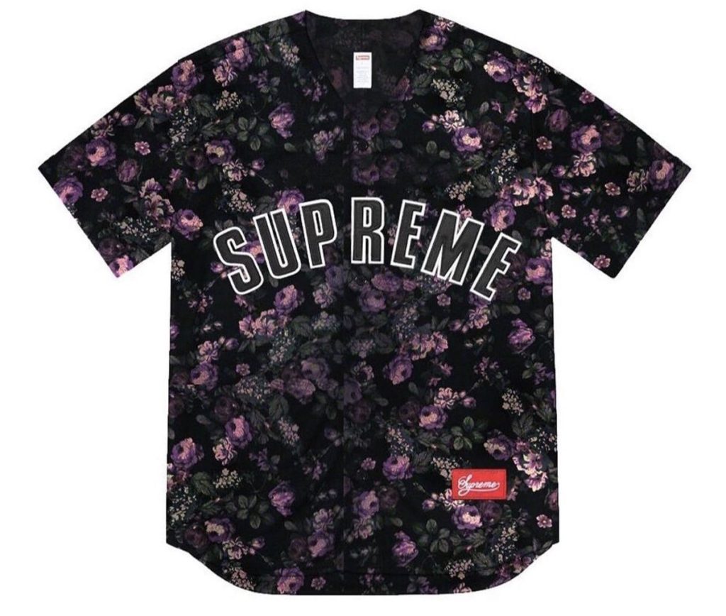 supreme-2019aw-autumn-winter-floral-baseball-jersey