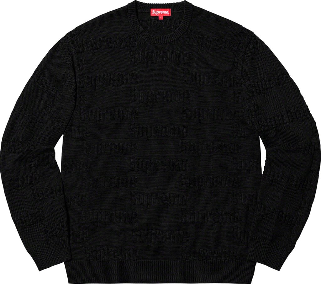 supreme-19aw-19fw-fall-winter-raised-logo-sweater