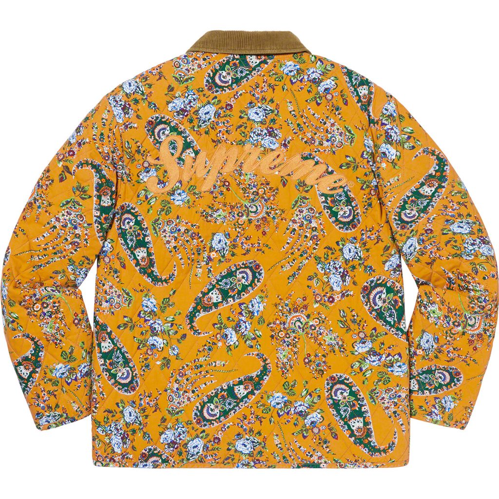 Supreme  quilted paisley jacket Lサイズ　黒
