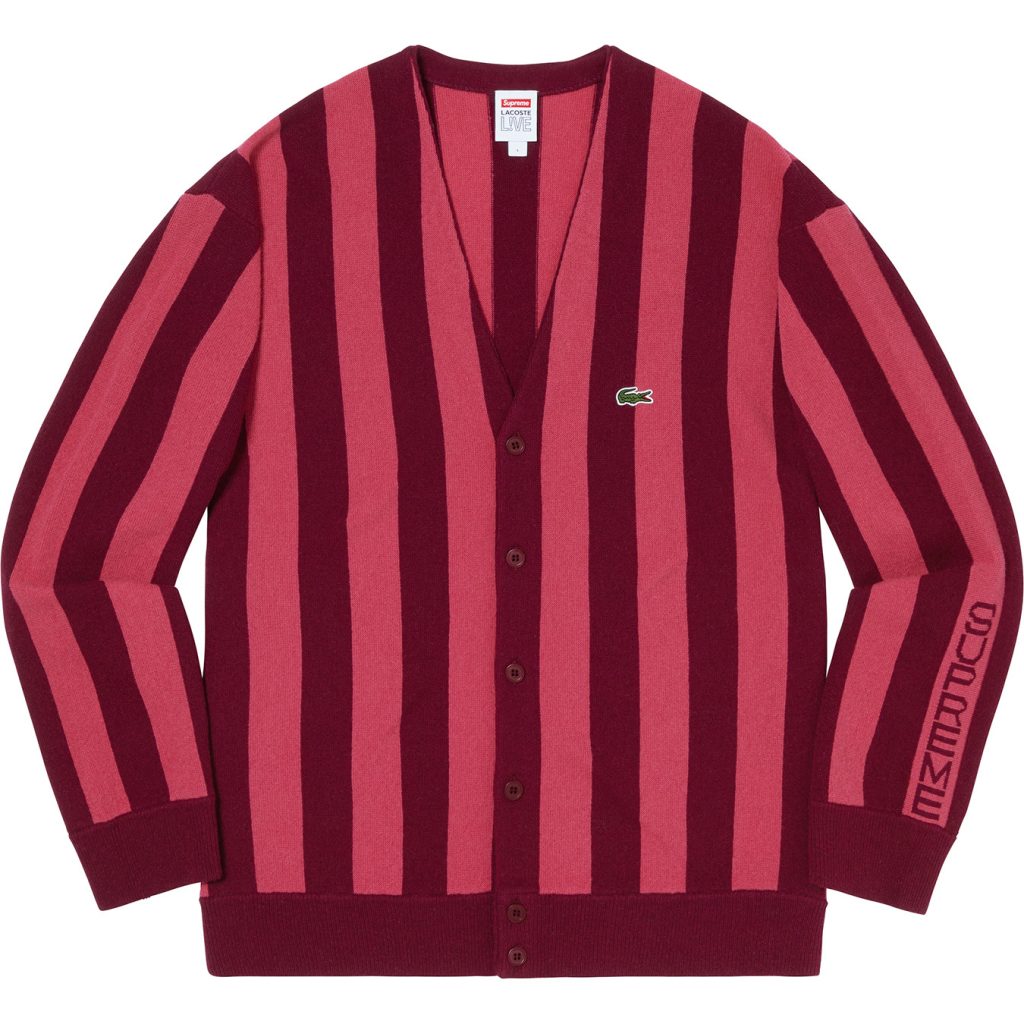 supreme-lacoste-19aw-19fw-collaboration-release-20190928-week5-stripe-cardigan