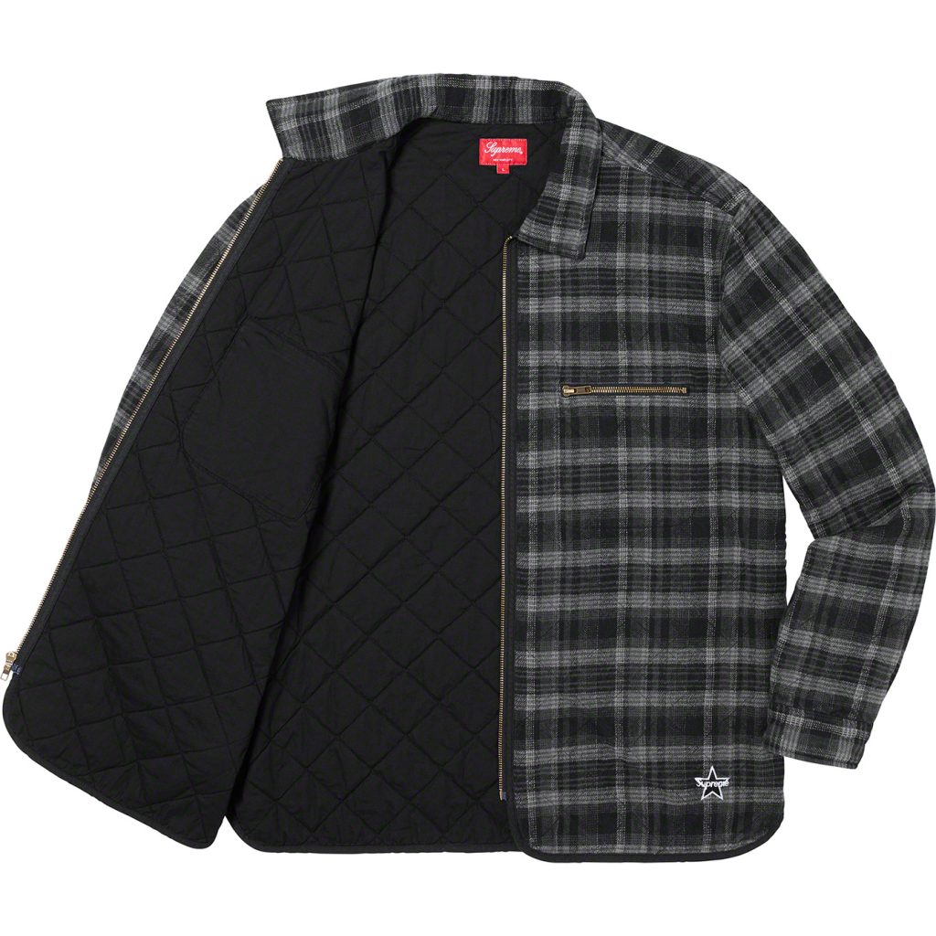 supreme-19aw-19fw-fall-winter-quilted-plaid-zip-up-shirt