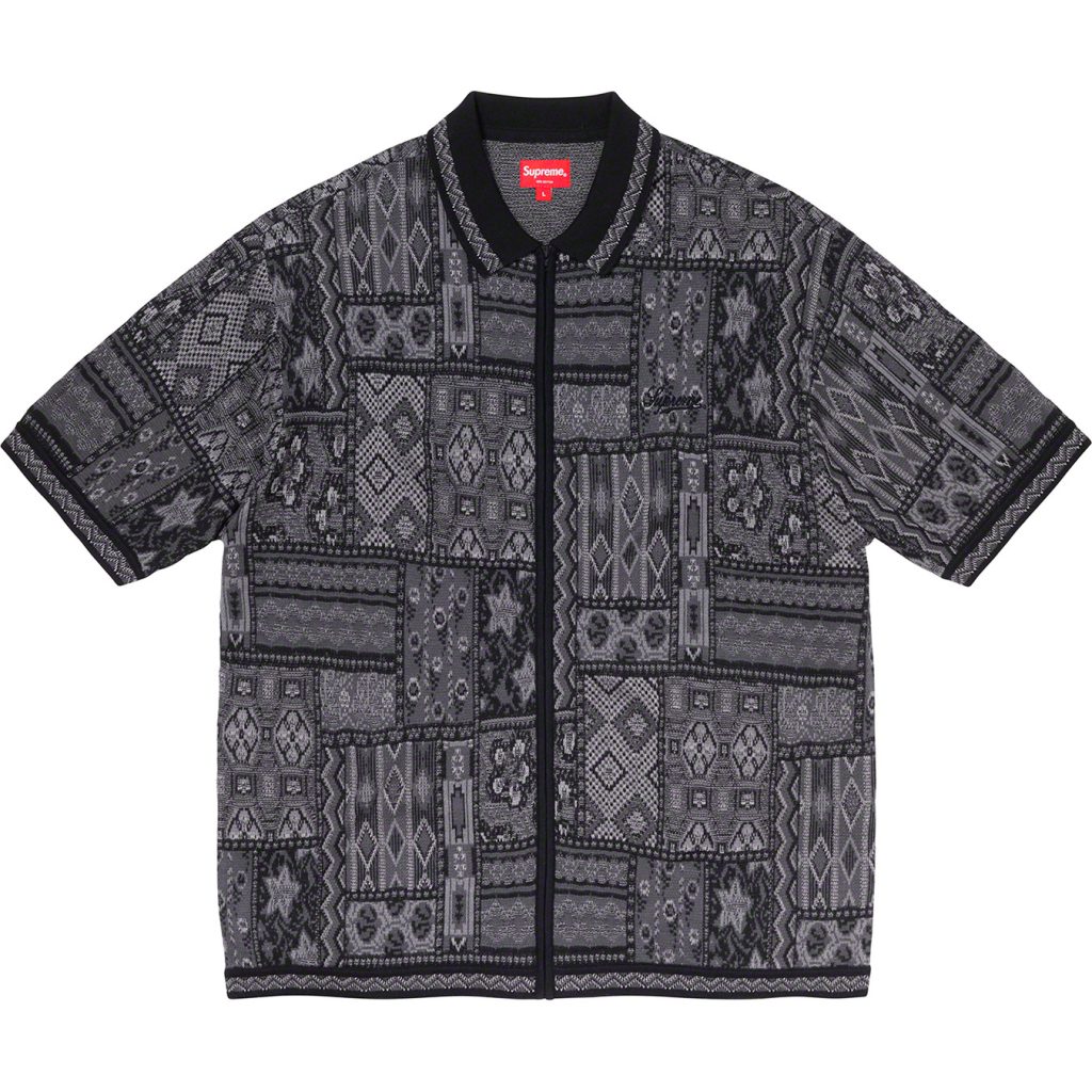 supreme-20ss-spring-summer-patchwork-knit-zip-up-polo