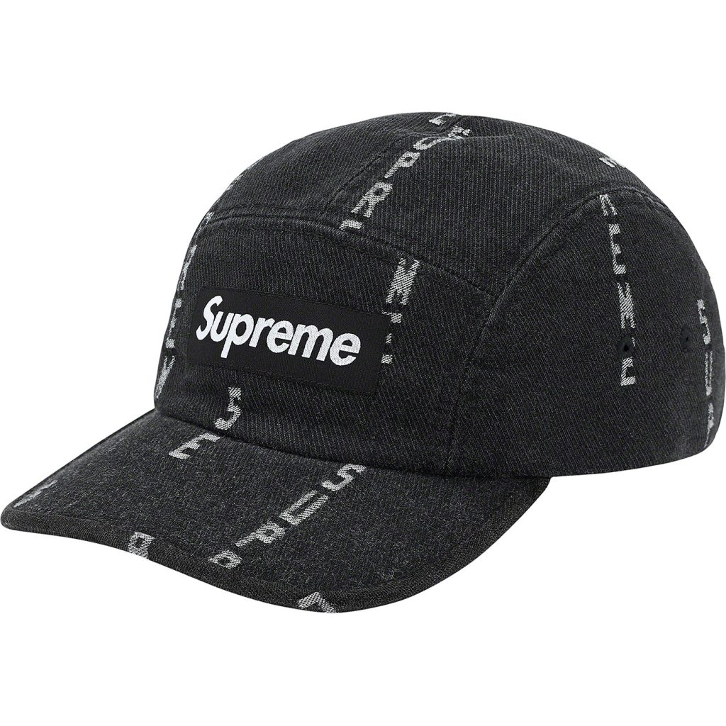 supreme-20aw-20fw-logo-stripe-jacquard-denim-camp-cap