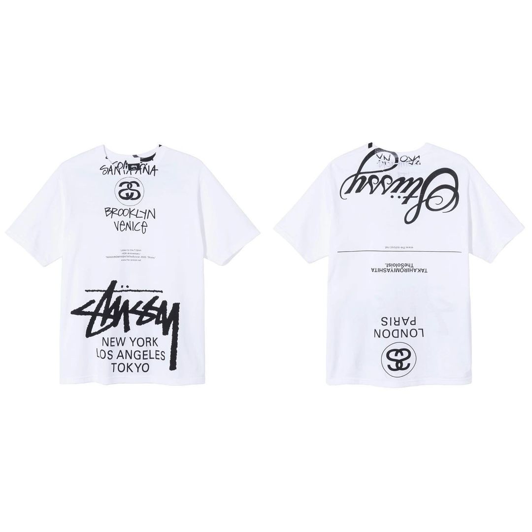 STUSSY ブランド設立40周年 WORLD TOUR コラボTシャツが11/20に国内 