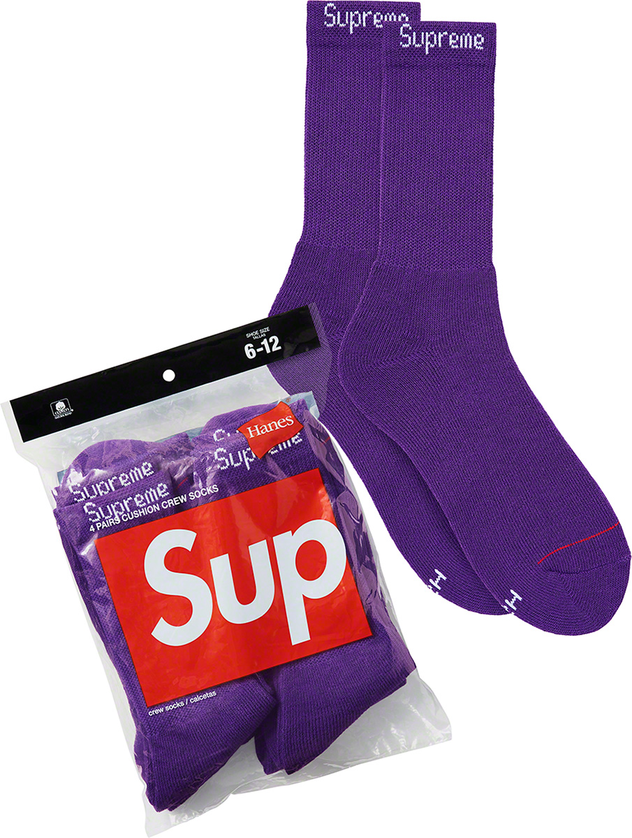 supreme-21ss-spring-summer-supreme-hanes-crew-socks-4-pack