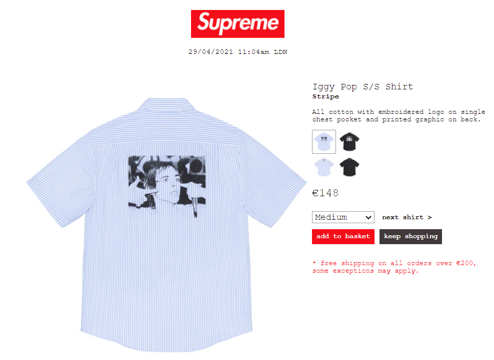 Shopping >supreme iggy pop shirt big sale - OFF 69%