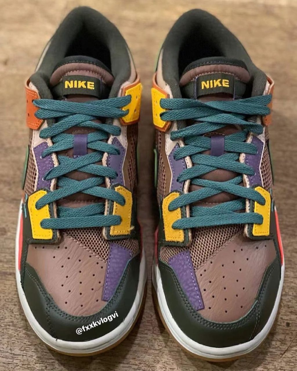 未使用】NIKE/ナイキ DUNK LOW SCRAP ARCHEO BROWN & SEA GLASS 
