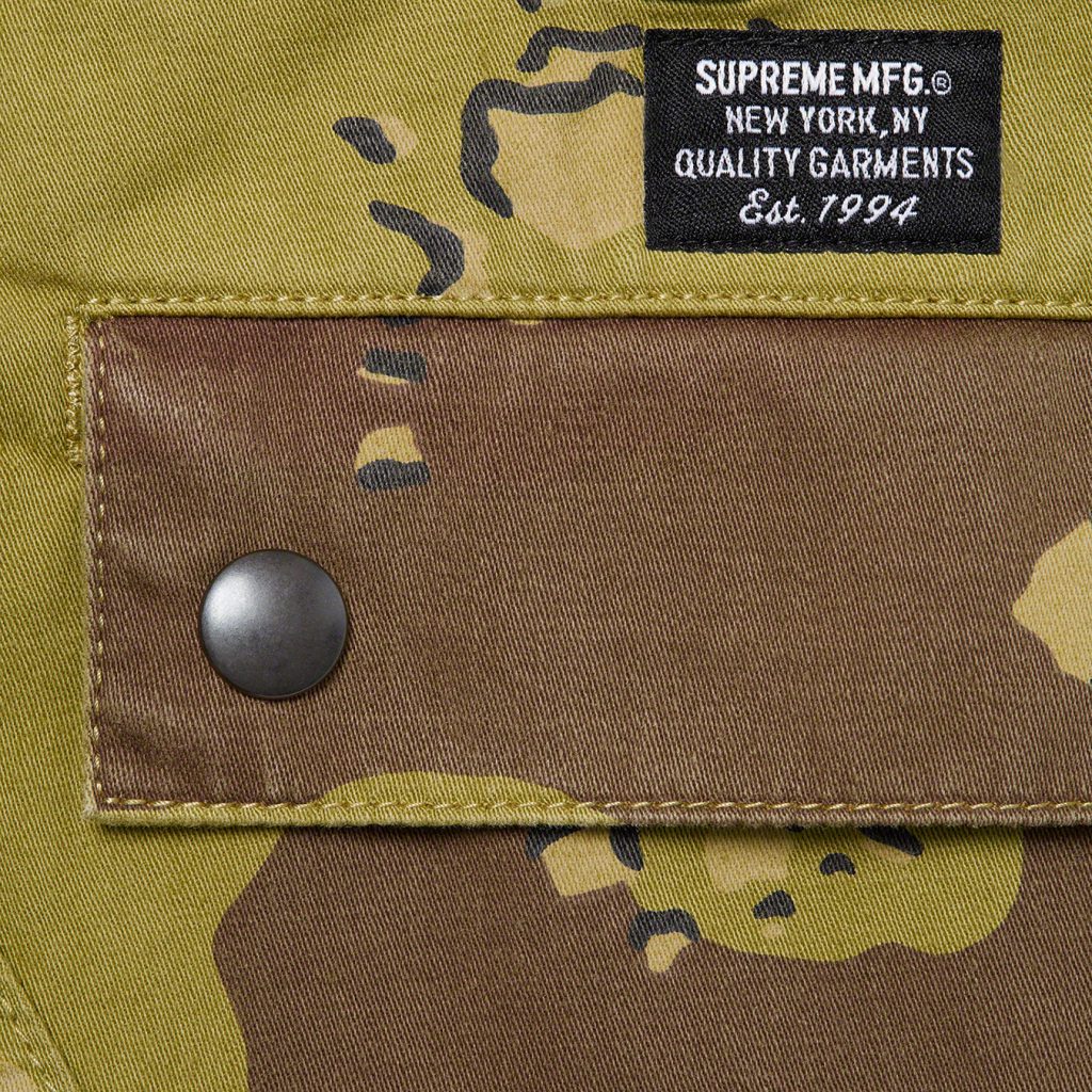 supreme over dyed camo cargo shorts