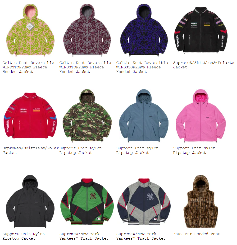 supreme-21aw-21fw-fall-winter-jackets