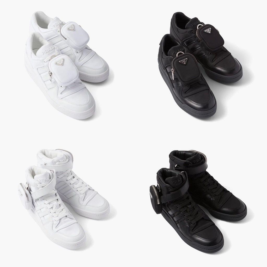 PRADA × adidas FORUM LOW & HIGH WHITE BLACKが1/13に国内発売予定 