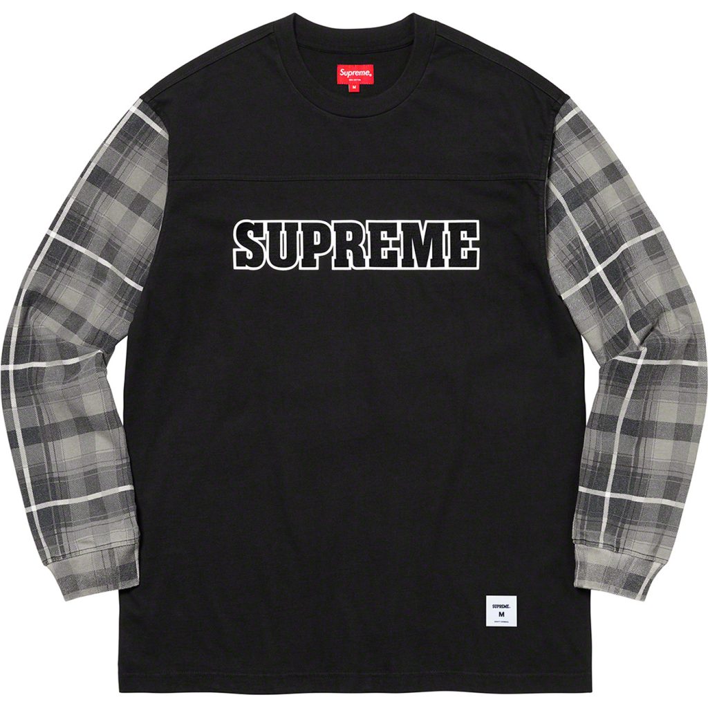 supreme-21aw-21fw-plaid-sleeve-l-s-top