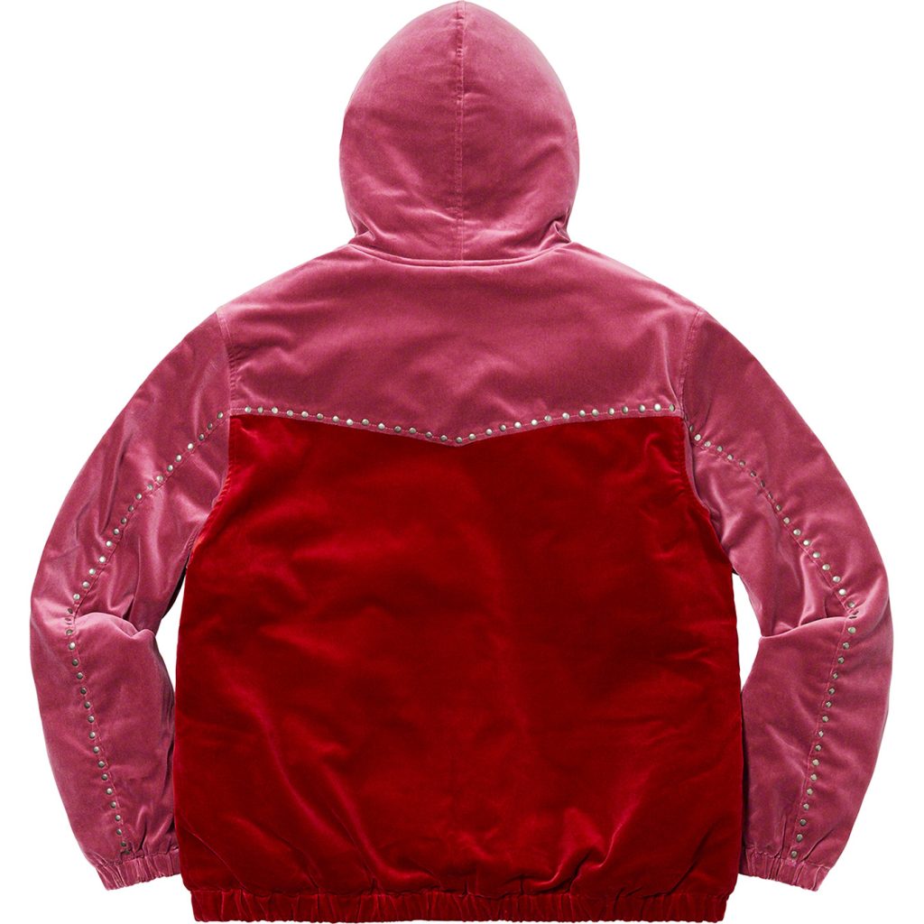 supreme-21aw-21fw-studded-velvet-hooded-work-jacket
