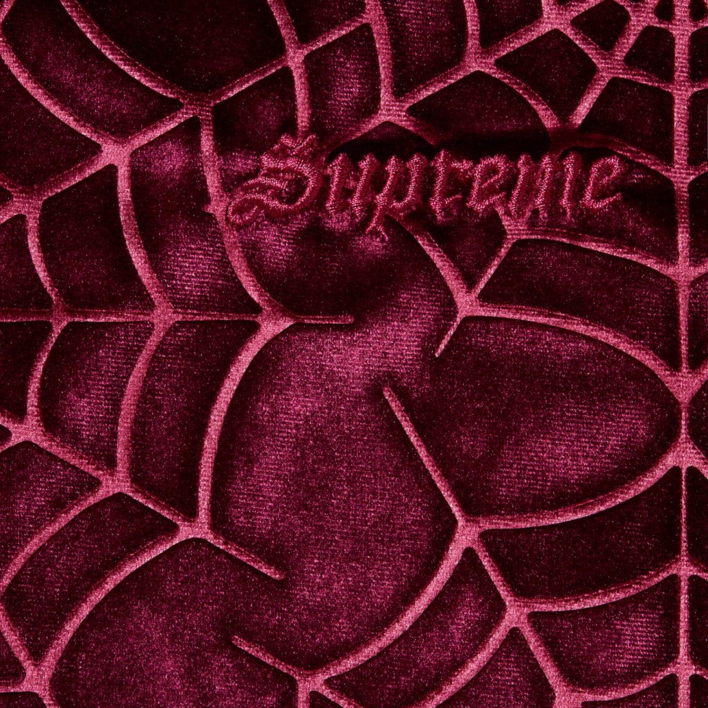 supreme-21aw-21fw-spider-web-velvet-s-s-shirt