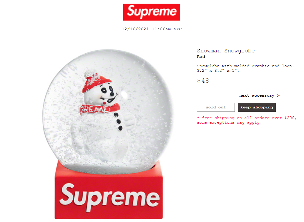 最新作低価 Supreme snowglobeスノードームの通販 by チカ's shop 