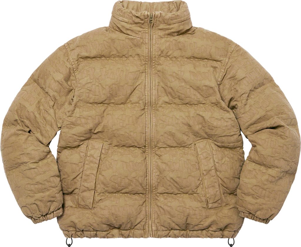 supreme-22ss-spring-summer-fat-tip-jacquard-denim-puffer-jacket