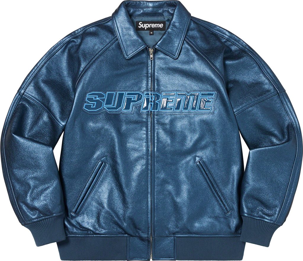 supreme-22ss-spring-summer-silver-surfer-leather-varsity-jacket