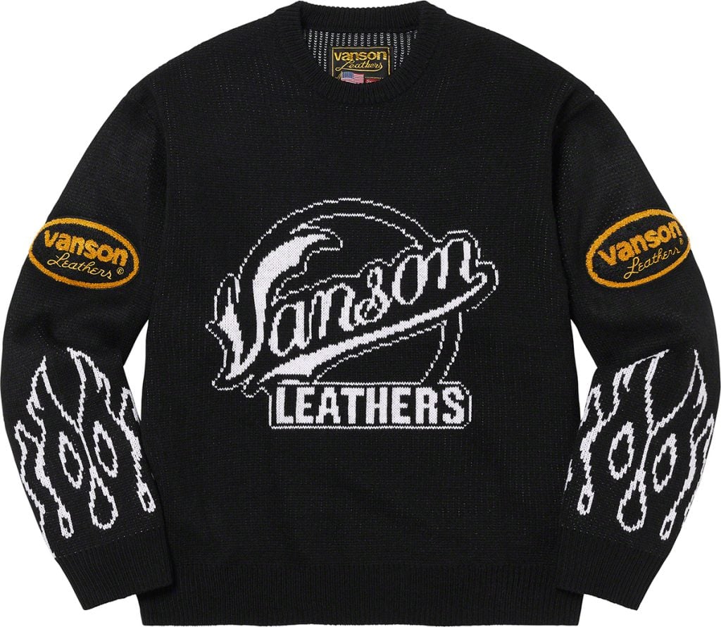 supreme-22ss-spring-summer-supreme-vanson-leathers-sweater
